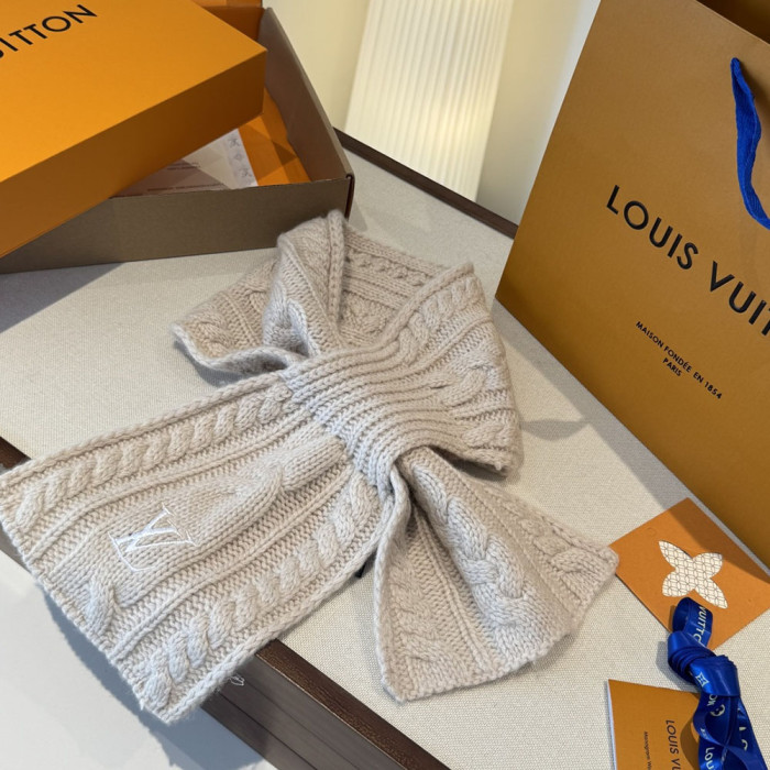Women Men Logo Scarf Wool Cashmere Scarves Shawl Blanket Wrap Thickened Knitted Scarf