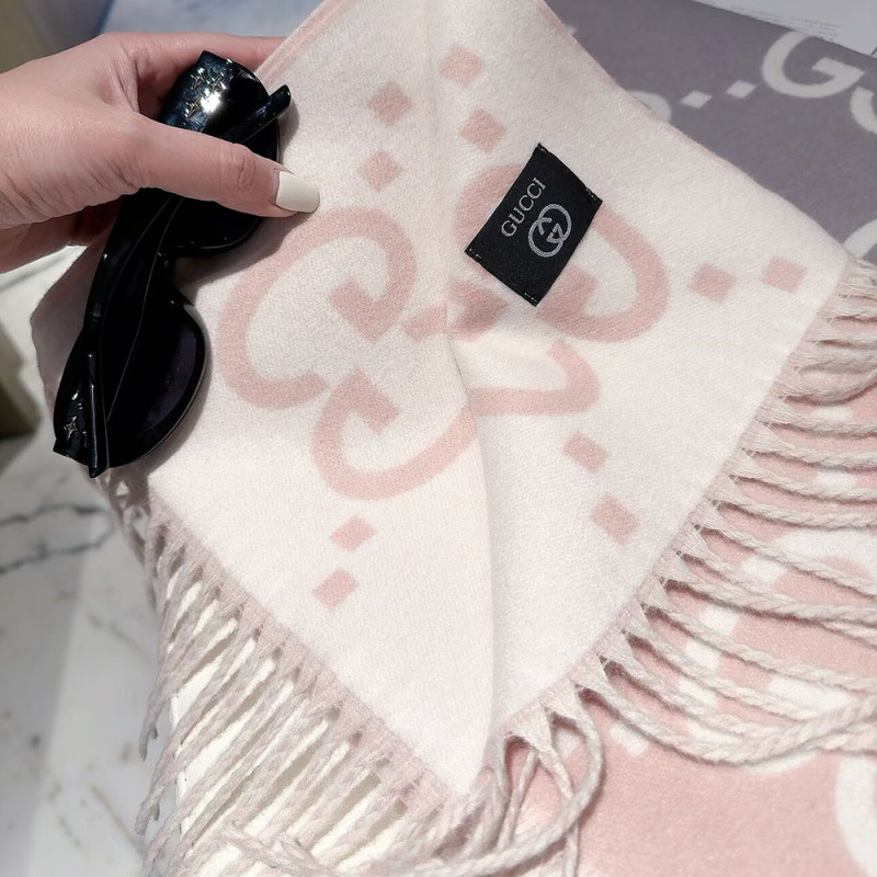 Women Men Logo Scarf Wool Cashmere Scarves Shawl Blanket Wrap Thickened Knitted Scarf