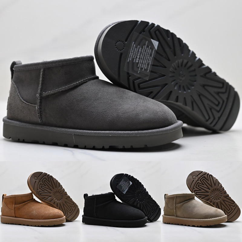 Unisex Winter Boots Shearling Lined Slip Resistant Thermal Snow Booties 35-40