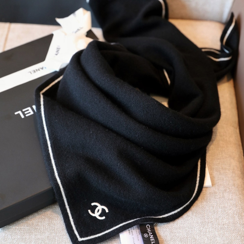 Women Men Logo Scarf Wool Cashmere Scarves Shawl Blanket Wrap Thickened Knitted Scarf