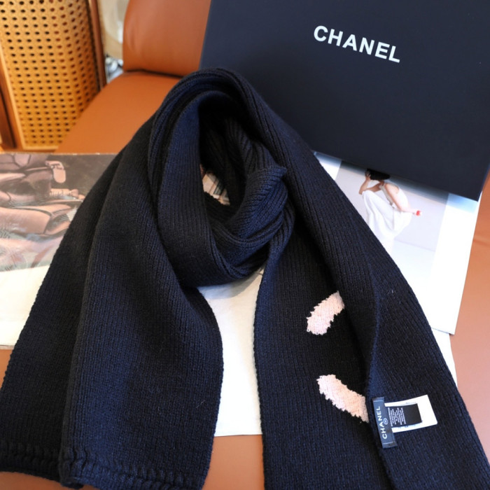 Women Men Logo Scarf Wool Cashmere Scarves Shawl Blanket Wrap Thickened Knitted Scarf