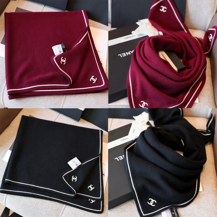 Women Men Logo Scarf Wool Cashmere Scarves Shawl Blanket Wrap Thickened Knitted Scarf