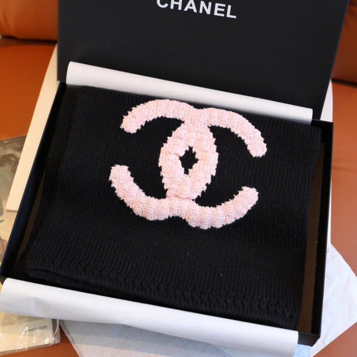 Women Men Logo Scarf Wool Cashmere Scarves Shawl Blanket Wrap Thickened Knitted Scarf