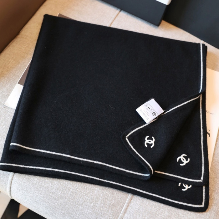 Women Men Logo Scarf Wool Cashmere Scarves Shawl Blanket Wrap Thickened Knitted Scarf