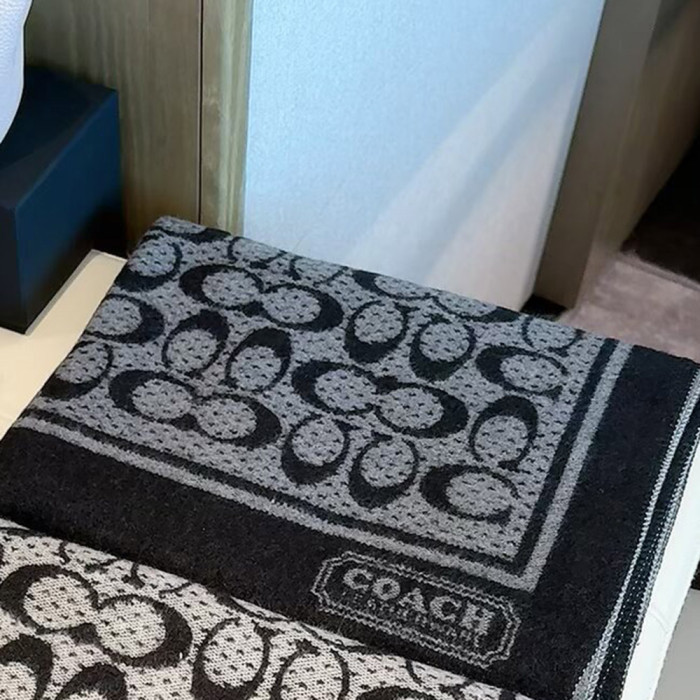 Women Men Logo Scarf Wool Cashmere Scarves Shawl Blanket Wrap Thickened Knitted Scarf