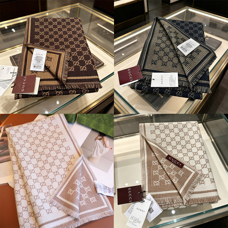 Women Men Logo Scarf Wool Cashmere Scarves Shawl Blanket Wrap Thickened Knitted Scarf