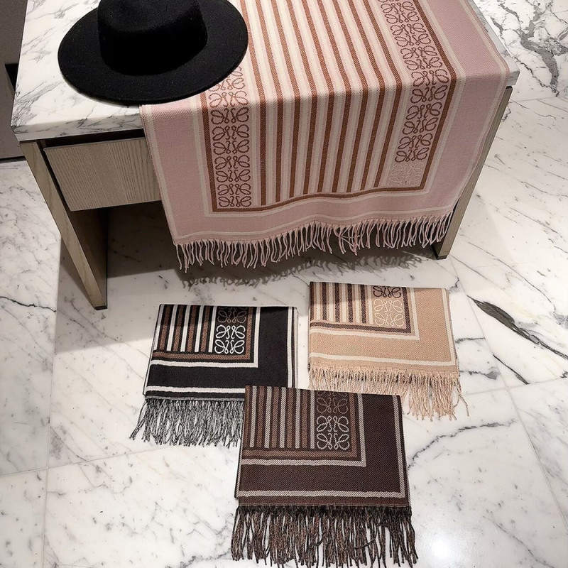 Women Men Logo Scarf Wool Cashmere Scarves Shawl Blanket Wrap Thickened Knitted Scarf