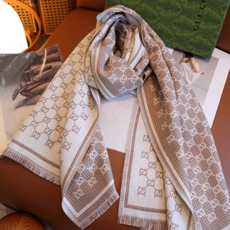 Women Men Logo Scarf Wool Cashmere Scarves Shawl Blanket Wrap Thickened Knitted Scarf