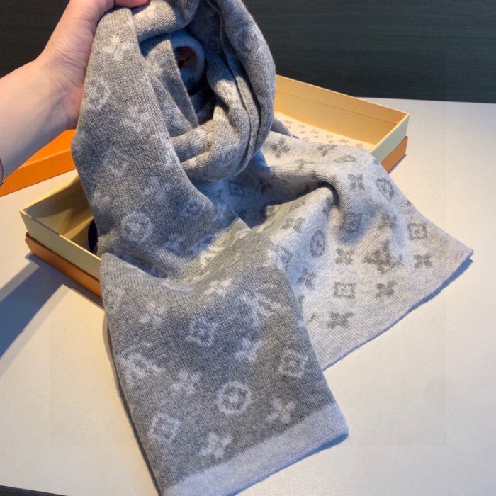 Men Women Logo Scarf Wool Cashmere Scarves Shawl Blanket Wrap Thickened Knitted Scarf