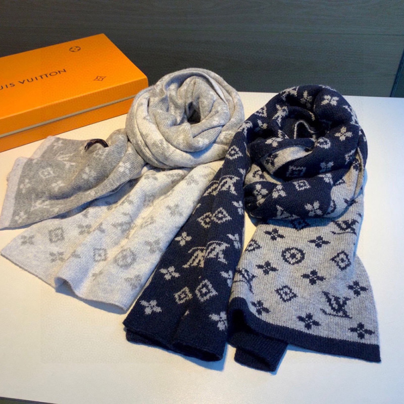 Men Women Logo Scarf Wool Cashmere Scarves Shawl Blanket Wrap Thickened Knitted Scarf