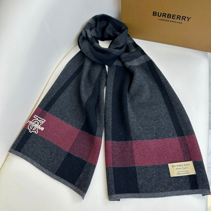 Women Men Logo Scarf Wool Cashmere Scarves Shawl Blanket Wrap Thickened Knitted Scarf