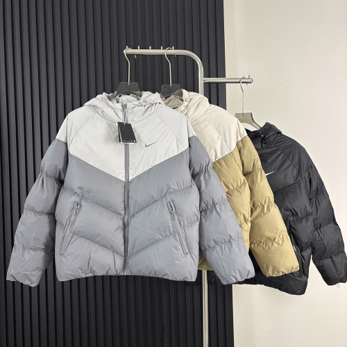 Women Men Down Jacket Hooded Coat Warm Winter Windproof Casual Parkas