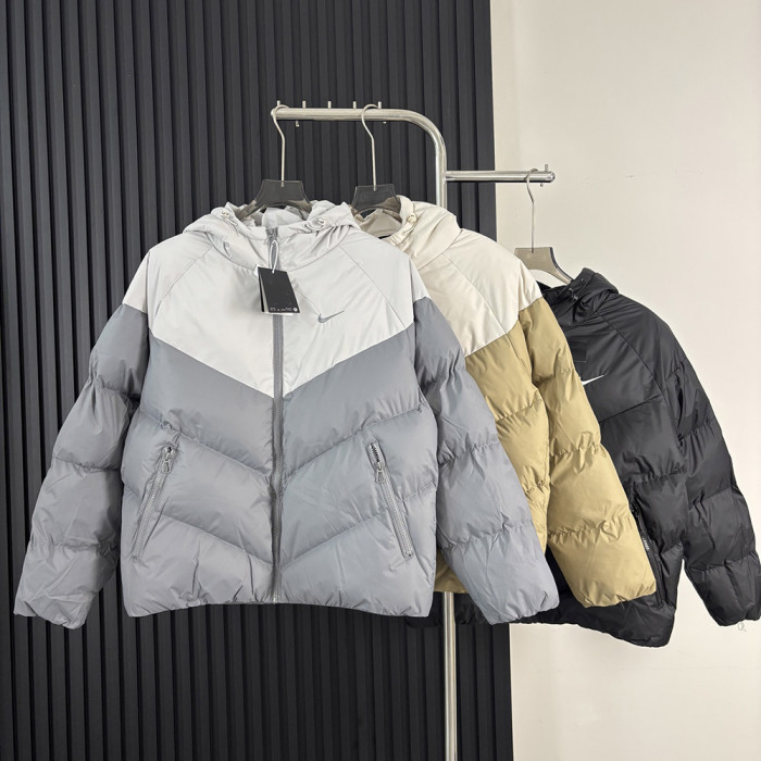 Women Men Down Jacket Hooded Coat Warm Winter Windproof Casual Parkas