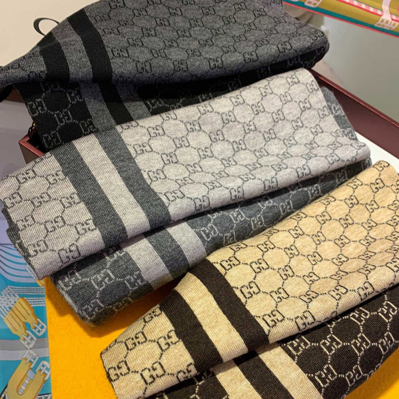 Men Women Logo Scarf Wool Cashmere Scarves Shawl Blanket Wrap Thickened Knitted Scarf