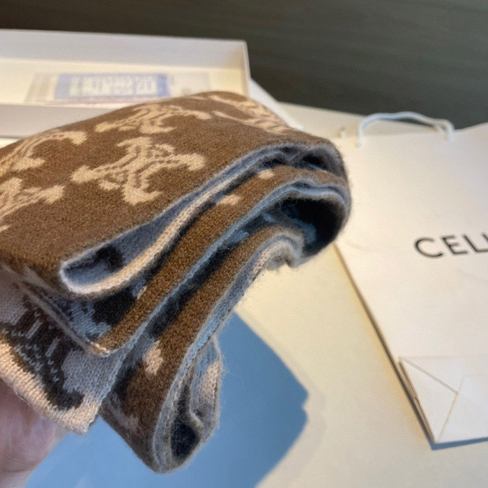 Women Men Logo Scarf Wool Cashmere Scarves Shawl Blanket Wrap Thickened Knitted Scarf
