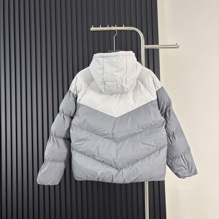 Women Men Down Jacket Hooded Coat Warm Winter Windproof Casual Parkas