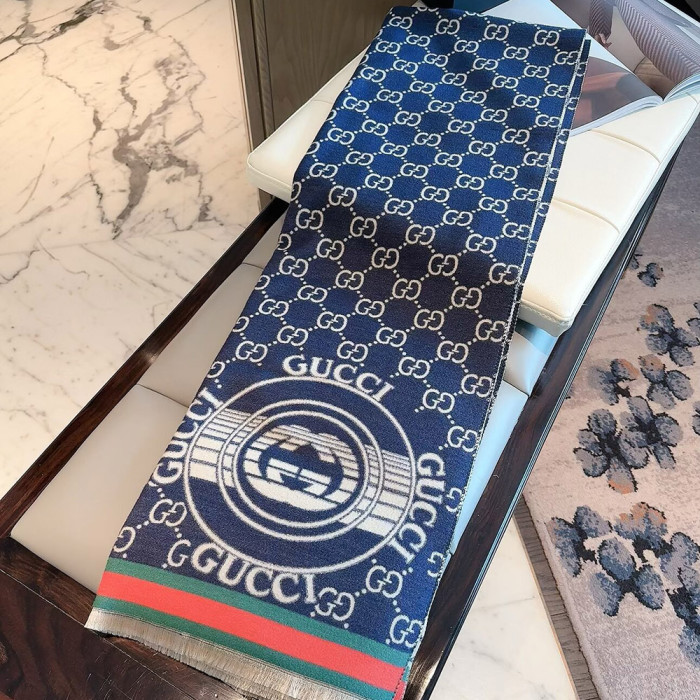 Women Men Logo Scarf Wool Cashmere Scarves Shawl Blanket Wrap Thickened Knitted Scarf