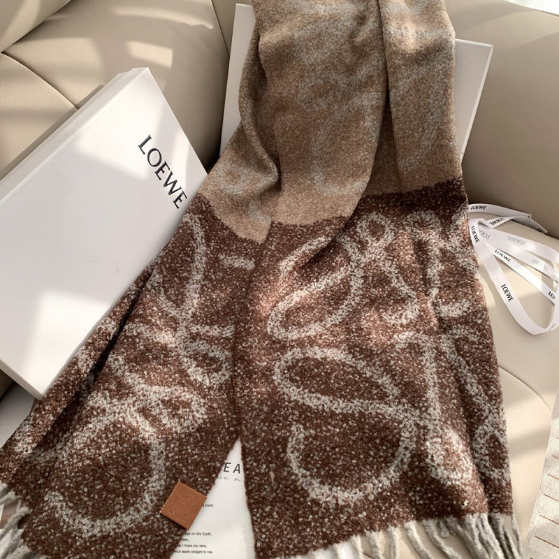 Women Men Logo Scarf Wool Cashmere Scarves Shawl Blanket Wrap Thickened Knitted Scarf