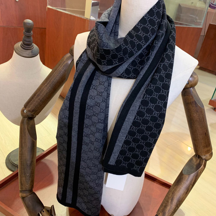 Men Women Logo Scarf Wool Cashmere Scarves Shawl Blanket Wrap Thickened Knitted Scarf