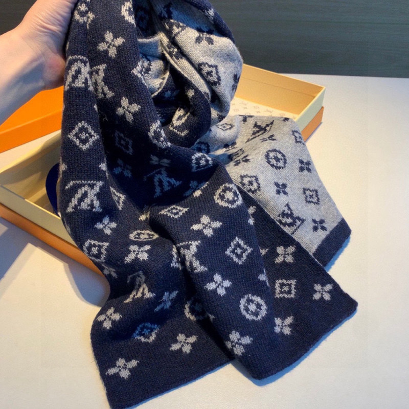 Men Women Logo Scarf Wool Cashmere Scarves Shawl Blanket Wrap Thickened Knitted Scarf