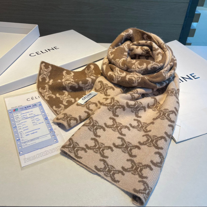 Women Men Logo Scarf Wool Cashmere Scarves Shawl Blanket Wrap Thickened Knitted Scarf