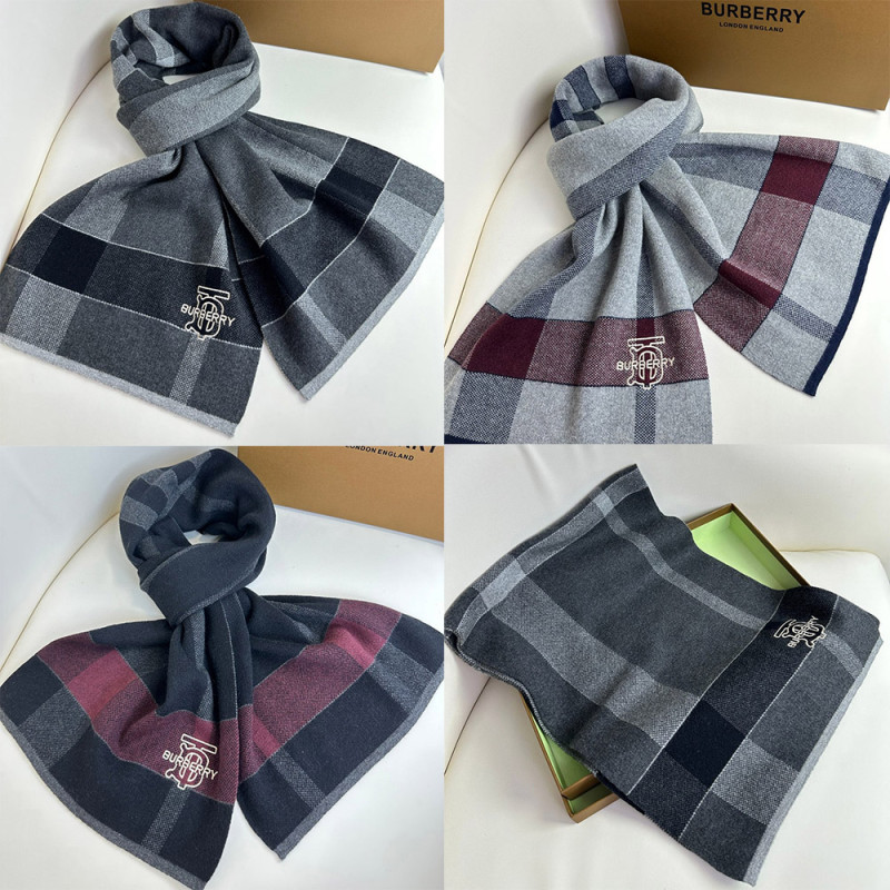 Women Men Logo Scarf Wool Cashmere Scarves Shawl Blanket Wrap Thickened Knitted Scarf