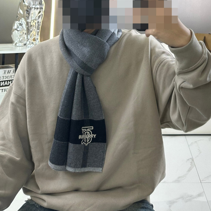 Women Men Logo Scarf Wool Cashmere Scarves Shawl Blanket Wrap Thickened Knitted Scarf