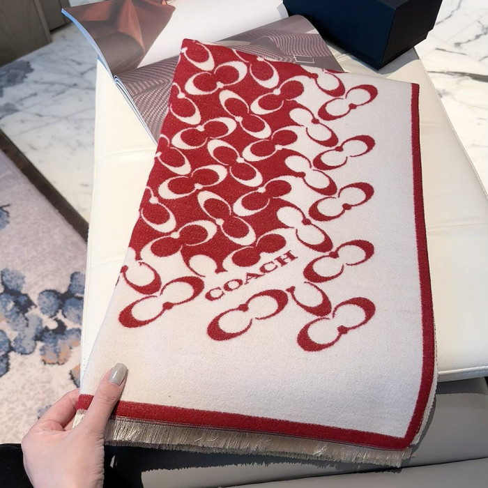 Women Men Logo Scarf Wool Cashmere Scarves Shawl Blanket Wrap Thickened Knitted Scarf