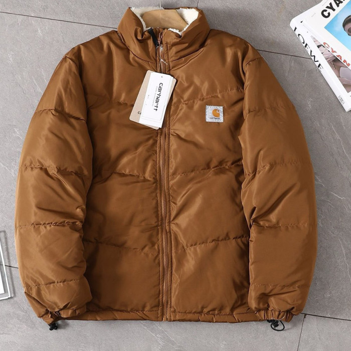 Women Men Down Jacket Hooded Coat Warm Winter Windproof Casual Parkas