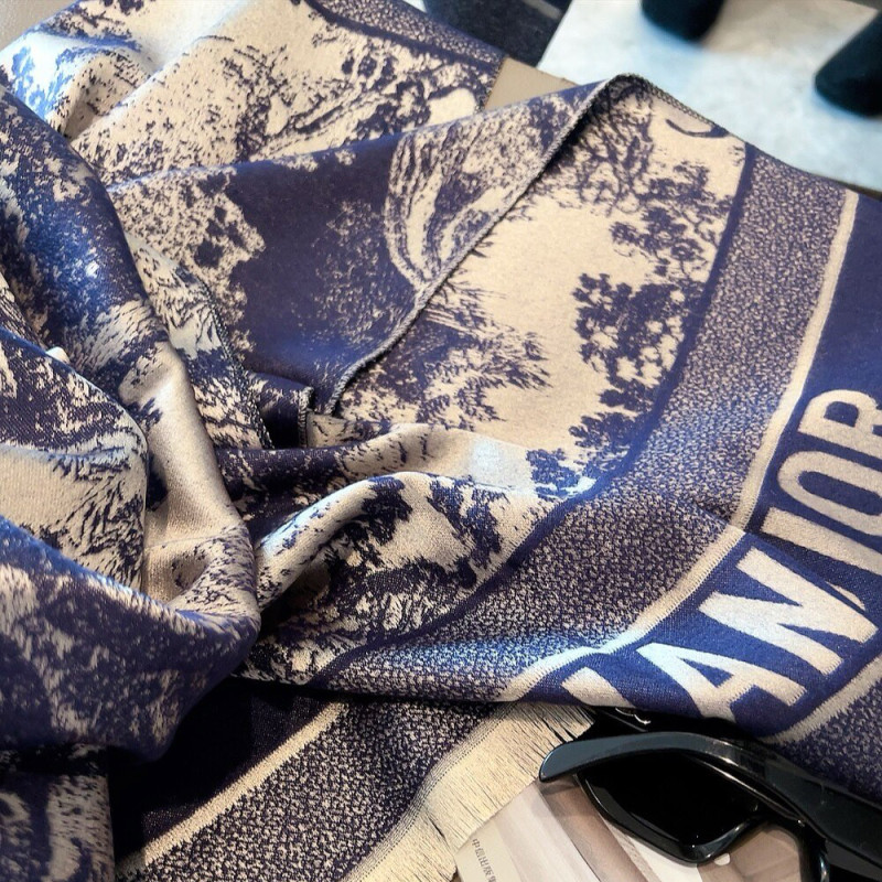 Women Men Logo Scarf Wool Cashmere Scarves Shawl Blanket Wrap Thickened Knitted Scarf