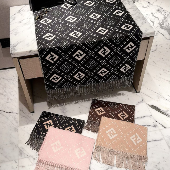 Women Men Logo Scarf Wool Cashmere Scarves Shawl Blanket Wrap Thickened Knitted Scarf