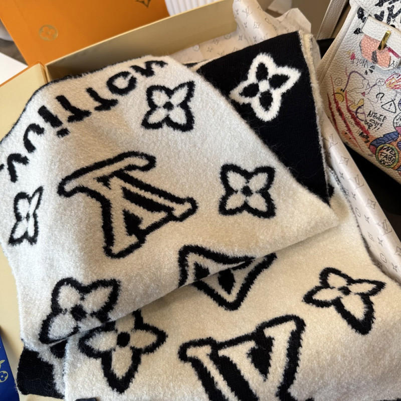 Men Women Logo Scarf Wool Cashmere Scarves Shawl Blanket Wrap Thickened Knitted Scarf