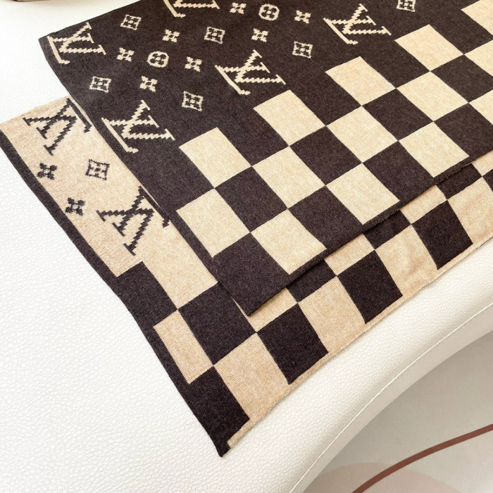 Women Men Logo Scarf Wool Cashmere Scarves Shawl Blanket Wrap Thickened Knitted Scarf
