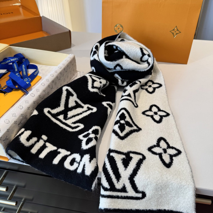 Men Women Logo Scarf Wool Cashmere Scarves Shawl Blanket Wrap Thickened Knitted Scarf