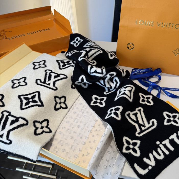 Men Women Logo Scarf Wool Cashmere Scarves Shawl Blanket Wrap Thickened Knitted Scarf