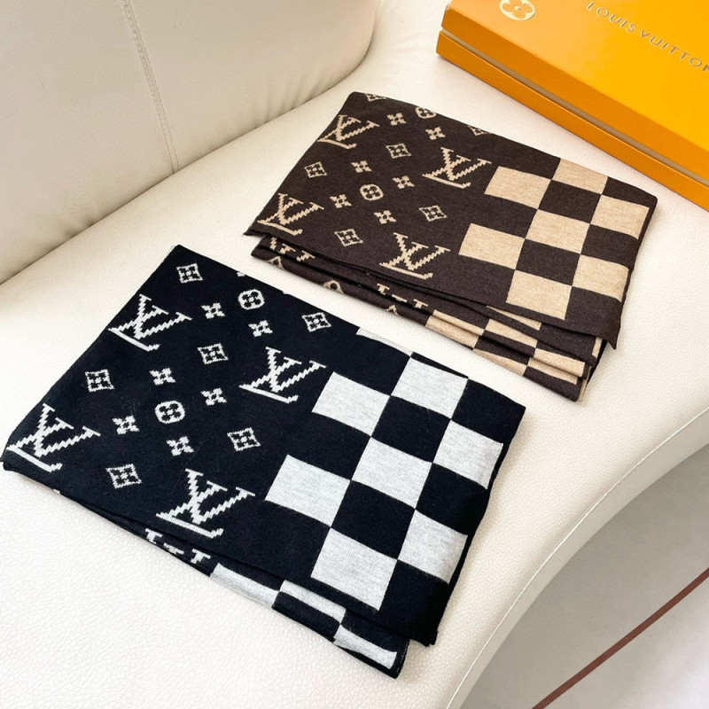 Women Men Logo Scarf Wool Cashmere Scarves Shawl Blanket Wrap Thickened Knitted Scarf