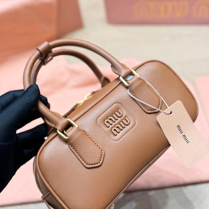 Women Leather Bowling Bag Boston Bag Pillow Bag Shopper Shopping Bag Top Handle Handbags