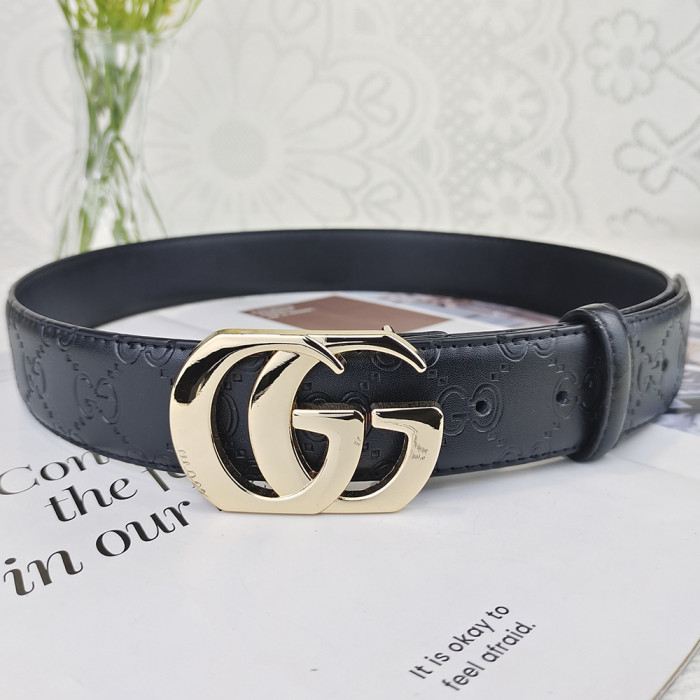 Women Men Belt 3.8cm Cowhide Leather Buckle Belt Unisex Waistband Waist Strap