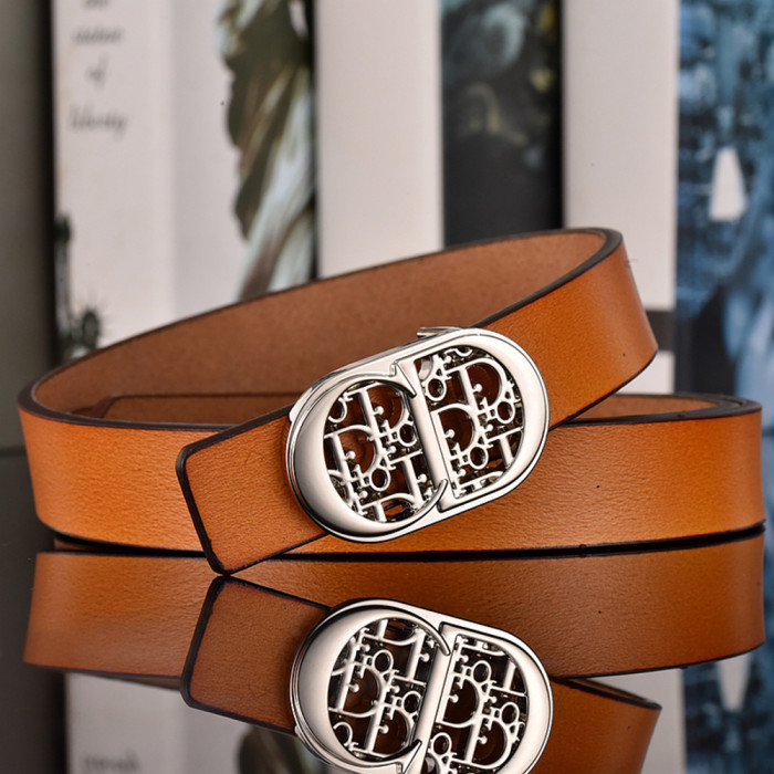 Women Men Belt 2.5 cm Cowhide Leather Buckle Belt Unisex Waistband Waist Strap