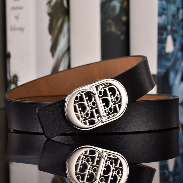 Women Men Belt 2.5 cm Cowhide Leather Buckle Belt Unisex Waistband Waist Strap