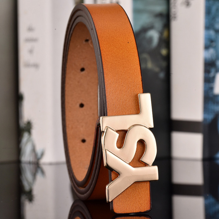 Women Men Belt 2.5 cm Cowhide Leather Buckle Belt Unisex Waistband Waist Strap