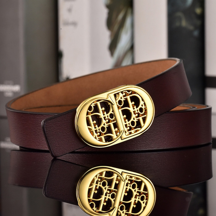 Women Men Belt 2.5 cm Cowhide Leather Buckle Belt Unisex Waistband Waist Strap
