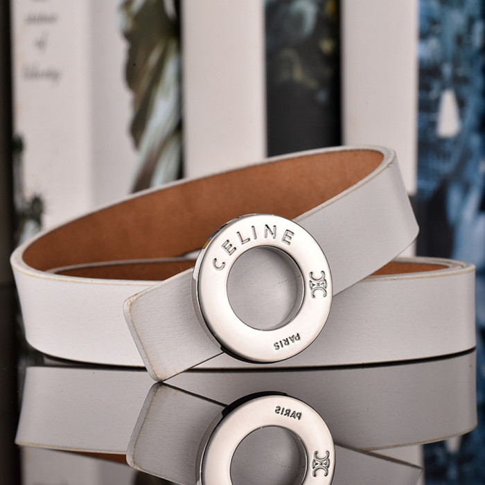 Women Men Belt 2.5 cm Cowhide Leather Buckle Belt Unisex Waistband Waist Strap