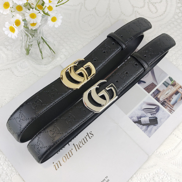 Women Men Belt 3.8cm Cowhide Leather Buckle Belt Unisex Waistband Waist Strap