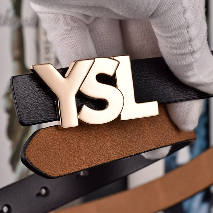 Women Men Belt 2.5 cm Cowhide Leather Buckle Belt Unisex Waistband Waist Strap