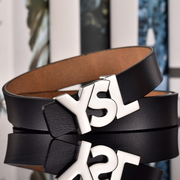 Women Men Belt 2.5 cm Cowhide Leather Buckle Belt Unisex Waistband Waist Strap