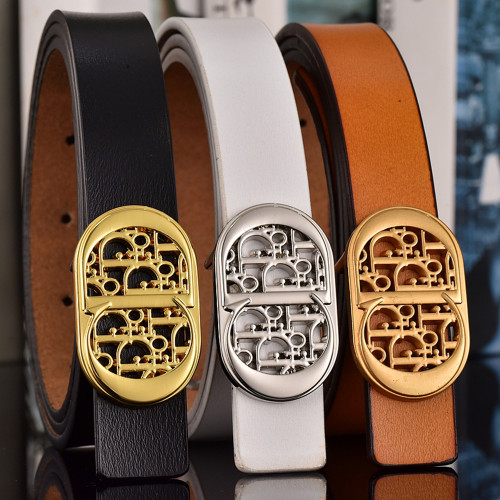 Women Men Belt 2.5 cm Cowhide Leather Buckle Belt Unisex Waistband Waist Strap