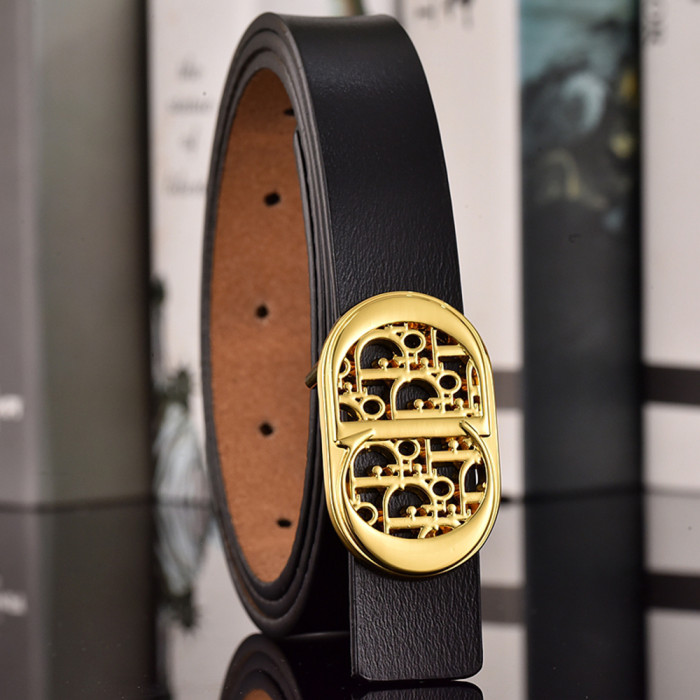 Women Men Belt 2.5 cm Cowhide Leather Buckle Belt Unisex Waistband Waist Strap