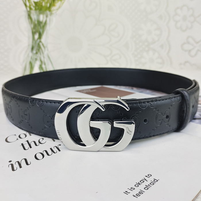 Women Men Belt 3.8cm Cowhide Leather Buckle Belt Unisex Waistband Waist Strap