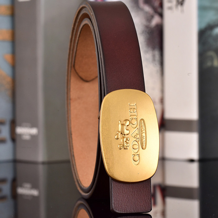 Women Men Belt 2.5 cm Cowhide Leather Buckle Belt Unisex Waistband Waist Strap